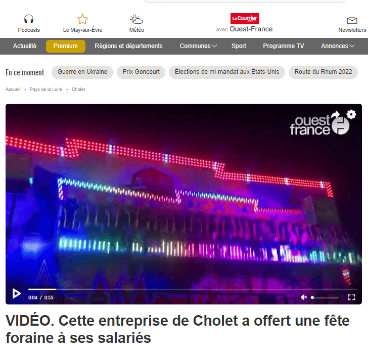 VIDÉO. Cette entreprise de Cholet a offert une fête foraine à ses salariés