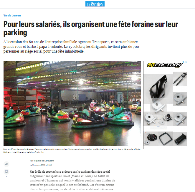 Pour leurs salariés, ils organisent une fête foraine sur leur parking