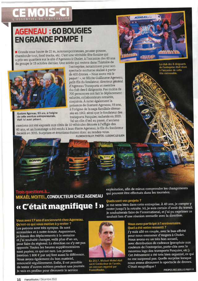 AGENEAU: 60 BOUGIES EN GRANDE POMPE