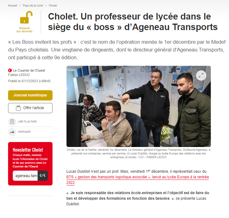 Les Boss invitent les profs