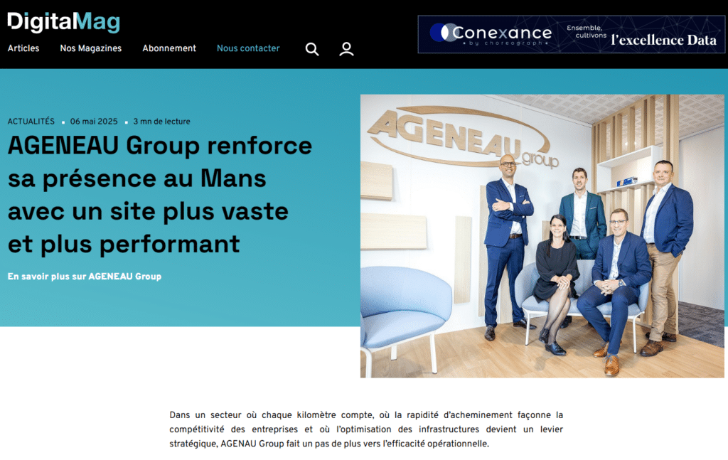 Ageneau Group accélère sa croissance au Mans avec un nouveau site logistique stratégique à Spay.