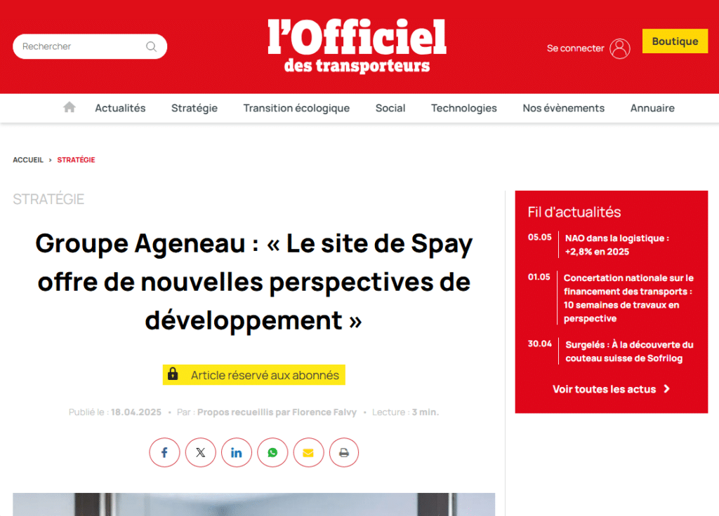 Ageneau Group, des nouvelles perspectives de développement
