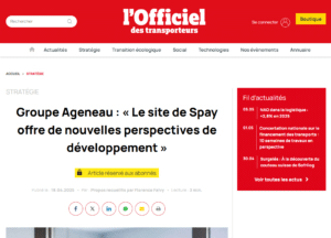 Ageneau Group dans l'officiel des transporteurs