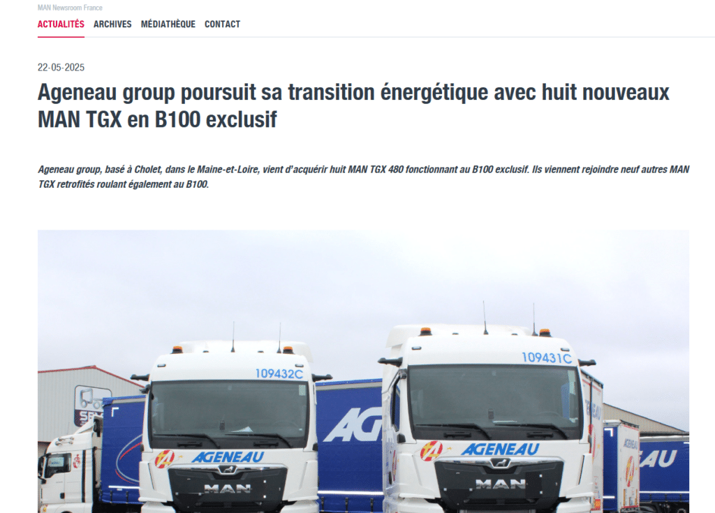 Ageneau Group s’engage pour un transport durable.